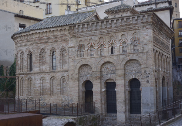 Northwest facade and apse, Cristo de la Luz Shrine, Toledo, Castile-La Mancha, Spain, 2022.  Creator: LTL.