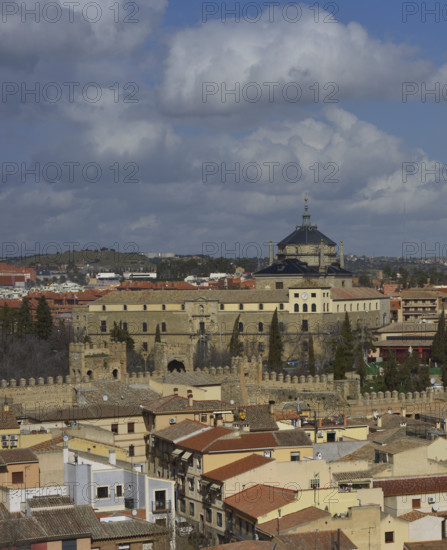 Panoramic view with the Hospital of Tavera, Toledo, Spain, 2022. Creator: LTL.