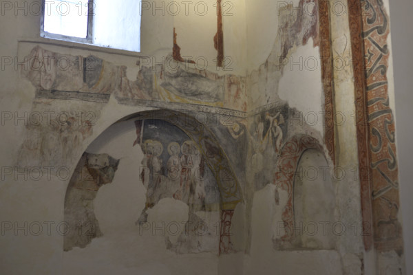 Frescoes, Cristo de la Luz Shrine, Toledo, Castile-La Mancha, Spain, 2022.  Creator: LTL.