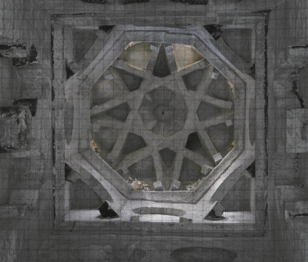 Central vault (Qubba), Cristo de la Luz Shrine, Toledo, Castile-La Mancha, Spain, 2022.  Creator: LTL.