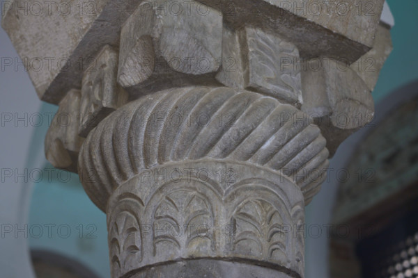 Visigothic capital, Cristo de la Luz Shrine, Toledo, Castile-La Mancha, Spain, 2022. Creator: LTL.