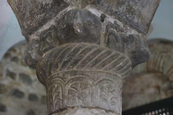 Visigothic capital, Cristo de la Luz Shrine, Toledo, Castile-La Mancha, Spain, 2022.  Creator: LTL.