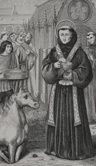 St Anthony of Padua, (1195-1231) wishing to demonstrate to a heretic...late 15th century (1877).  Creator: Unknown.