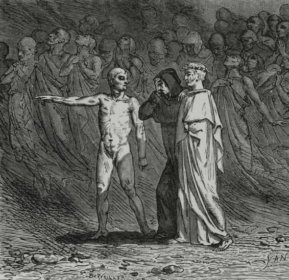 The Divine Comedy, (1307-1321): Purgatory, 1888.  Creators: Jean Edouard Dargent, Edouard Berveiller.