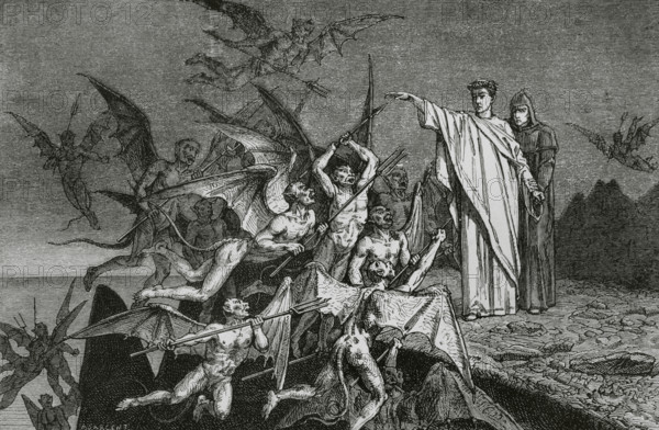 The Divine Comedy, (1307-1321): Inferno (Hell), 1888. Creator: Jean Edouard Dargent.