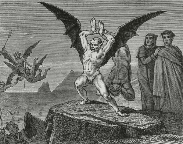 The Divine Comedy, (1307-1321): Inferno (Hell), 1888. Creator: Jean Edouard Dargent.