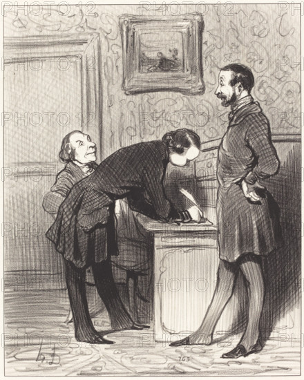 C'est bien parce que c'est votre ami..., 1845. Creator: Honore Daumier.