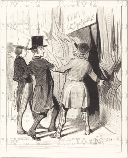 Entrez Messieurs..., 1844.  Creator: Honore Daumier.