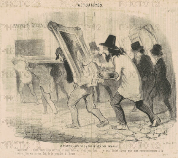 Le dernier jour de la réception des tableaux, February 20, 1846.  Creator: Honore Daumier.