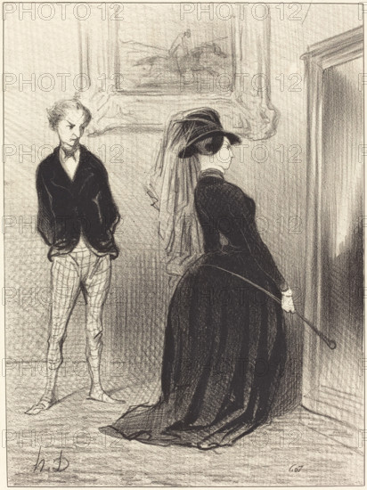 C'est singulier... il ne me vient plus d'idées maintenant..., 1844. Creator: Honore Daumier.