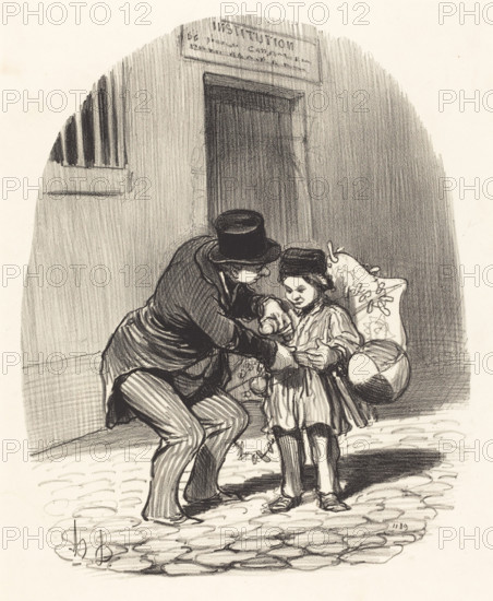 Le jour de sortie, c1848. Creator: Honore Daumier.