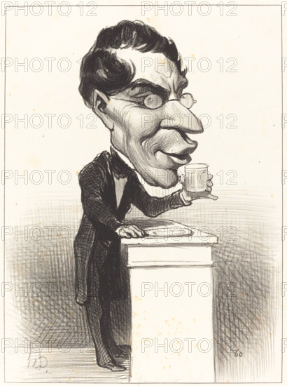 H.M. Augustin Corne, 1849. Creator: Honore Daumier.