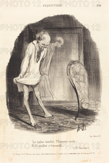 Le coton tombe, l'homme reste..., 1840. Creator: Honore Daumier.
