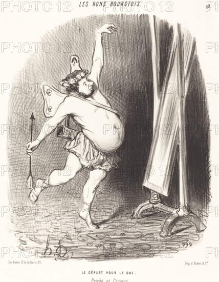 Le départ pour le bal, 1847. Creator: Honore Daumier.
