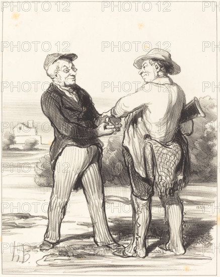 Dites donc, président, impossible d'attraper un lièvre..., 1849. Creator: Honore Daumier.