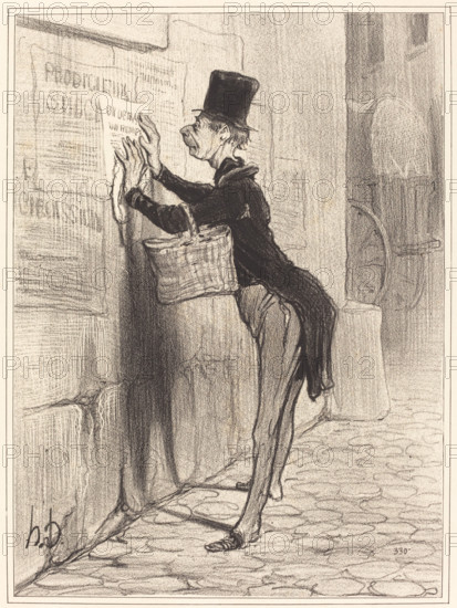 Le Placeur, 1842. Creator: Honore Daumier.