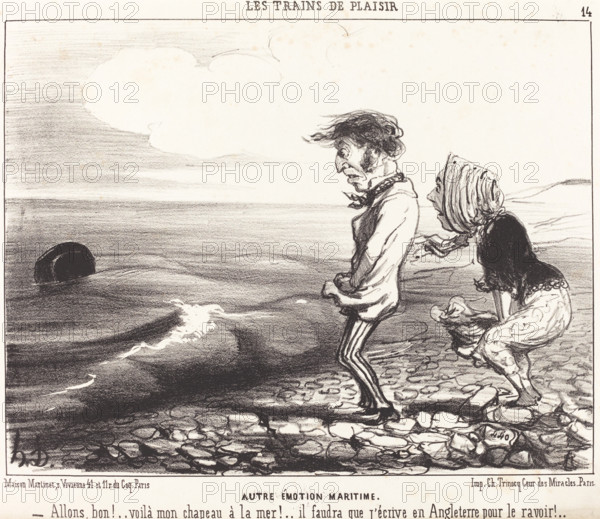 Autre émotion maritime, 1852. Creator: Honore Daumier.