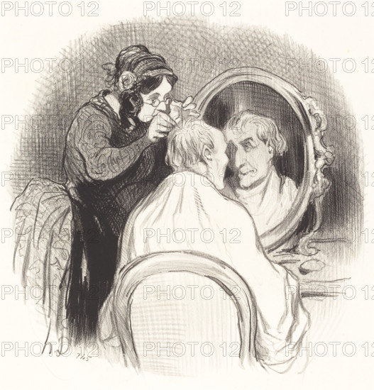 Un monsieur qu'on rajeunit trop, 1845. Creator: Honore Daumier.