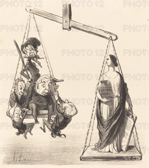 Suffrage universel, probably 1850. Creator: Honore Daumier.
