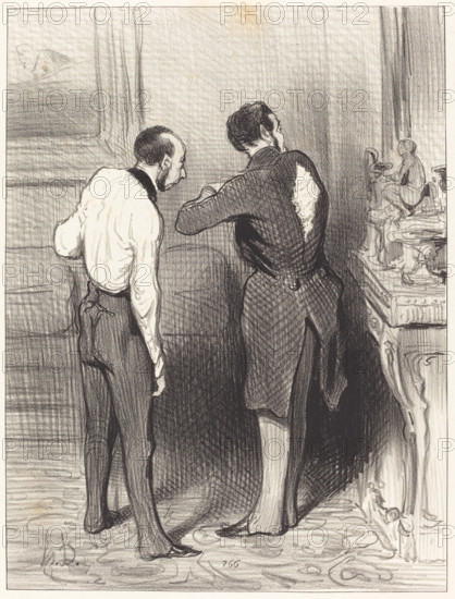 Ton habit me convient, je te l'emprunte..., 1845. Creator: Honore Daumier.