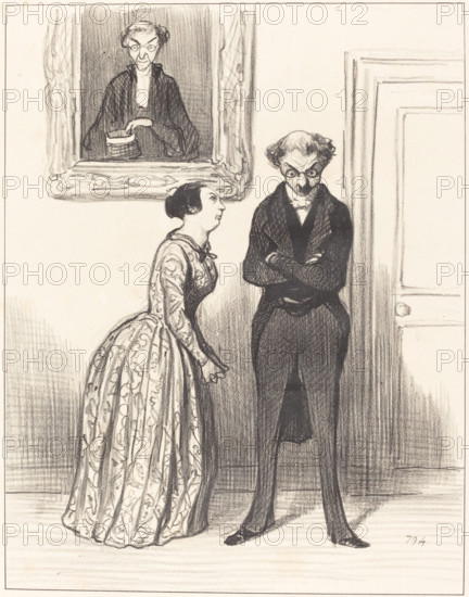 Et dire que voilà trois de mes prévenus que je n'ai pas pu faire condamner!..., 1845. Creator: Honore Daumier.