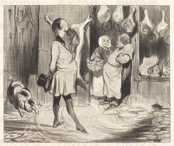 Impressions de voyage d'un grand poète, 1842. Creator: Honore Daumier.