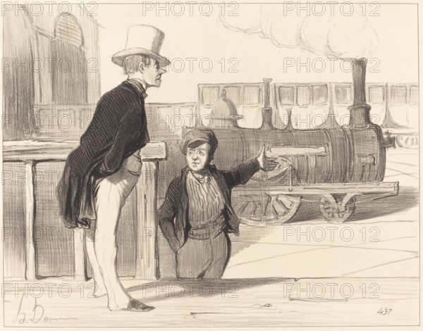 Si ma machine est bonne? je crois bien..., 1843. Creator: Honore Daumier.