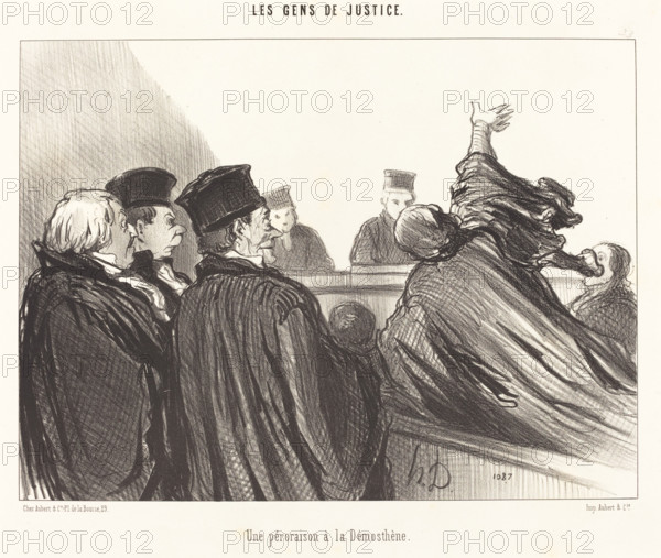 Une péroraison à la Démosthène, 1847. Creator: Honore Daumier.