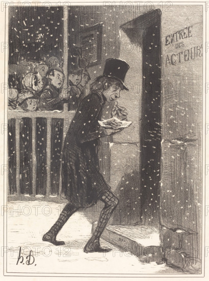 L'Acteur des Funambules, 1842. Creator: Honore Daumier.