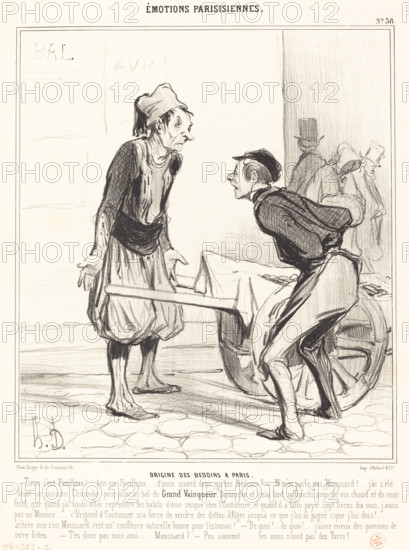 Origine des Bédoins à Paris, 1841. Creator: Honore Daumier.