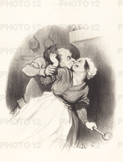 Un retour de jeunesse, 1845. Creator: Honore Daumier.