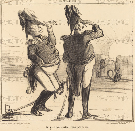 Des gens dont le soleil réjouit peu la vue, 1855. Creator: Honore Daumier.