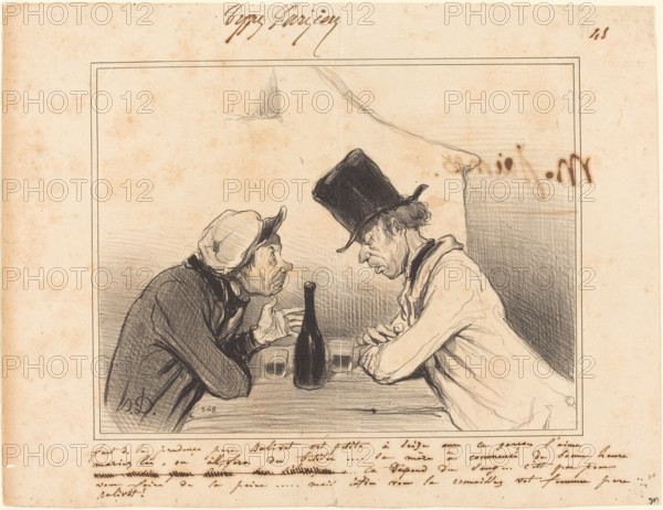 Faut de la prudence père Balivot, vot petite a seize ans..., 1842. Creator: Honore Daumier.