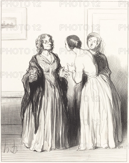 1er Bas Bleu - Profitons de l'occasion..., 1852.  Creator: Honore Daumier.