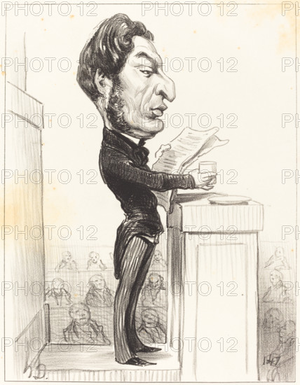 Eugène Rouher, 1850. Creator: Honore Daumier.