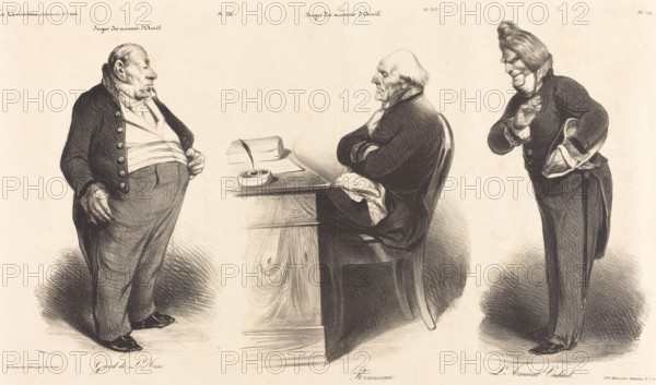 Juges des accusés d'Avril, 1835. Creator: Honore Daumier.