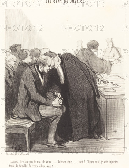 Laissez dire un peu de mal de vous..., 1847. Creator: Honore Daumier.