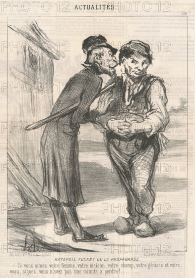 Ratapoil Fesant de la Propagande, June 19, 1851. Creator: Honore Daumier.