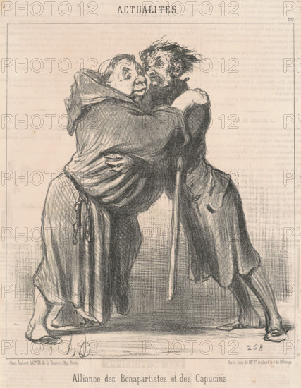 Alliance des Bonapartistes et des Capucins, c1851.  Creator: Honore Daumier.