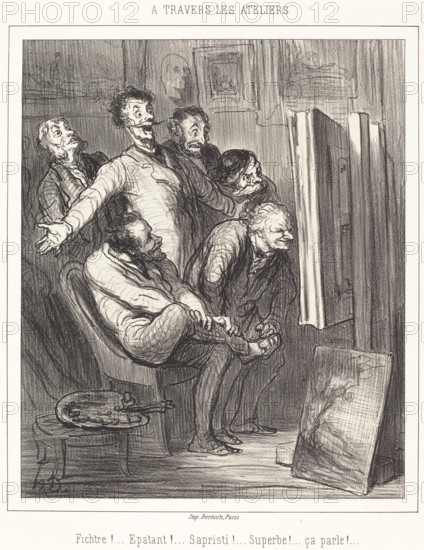 À travers les ateliers, 1862.  Creator: Honore Daumier.