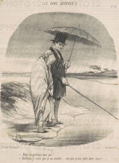 Nous ne partirons donc pas!...October 28, 1847.  Creator: Honore Daumier.