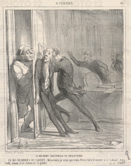 La rèforme électorale en Angleterre, 1866.  Creator: Honore Daumier.