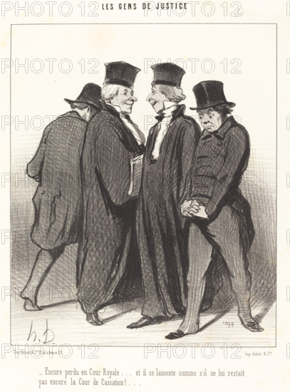 Encore perdu en Cour Royale..., 1848. Creator: Honore Daumier.