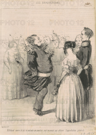 Rifolard ouvre le bal ..., c1848.  Creator: Honore Daumier.