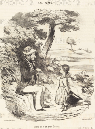 Quand on a un père farceur, 1848. Creator: Honore Daumier.