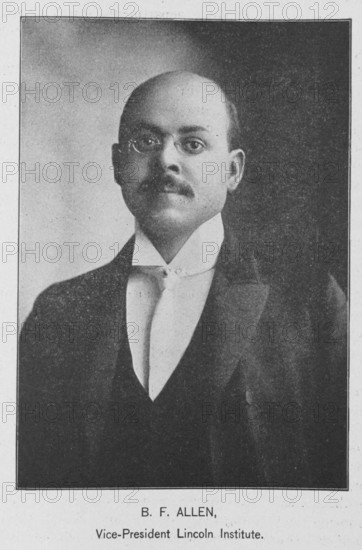 B. F. Allen; Vice-President Lincoln Institute, 1902. Creator: Unknown.