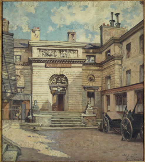 Courtyard of the Hotel Gouthiere, rue Pierre-Bullet, 1908. Creator: Henri Dabadie.