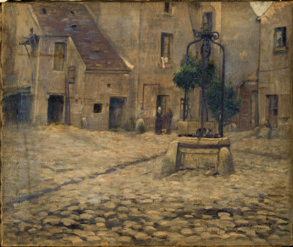 Courtyard of the Hotel Saint-Adrien, 264, rue Saint-Jacques, c1902. Creator: Fernand Maillaud.