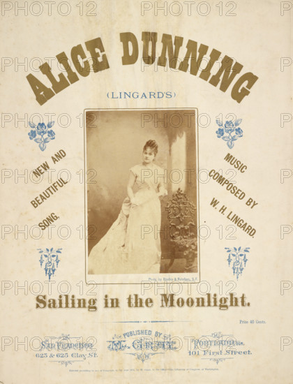 Alice Dunning, 1874. Creator: Bradley & Rulofson.