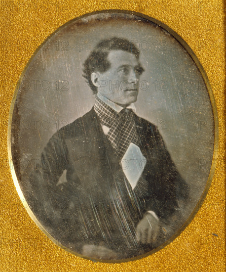 Portrait of a man/Attributed Portrait of President Franklin Pierce, about 1842. Creator: Horatio H Long.